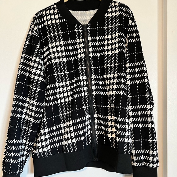 Houndstooth Bomber Jacket Lightweight - Picture 2 of 2
